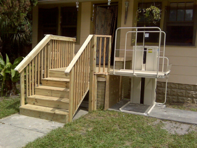 The vertical platform lift that safely raises your wheelchair!
