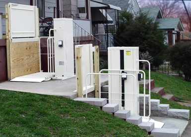 Mac's Lift PL-50 VPL, a reliable advancement in home accessibility to bypass stairs